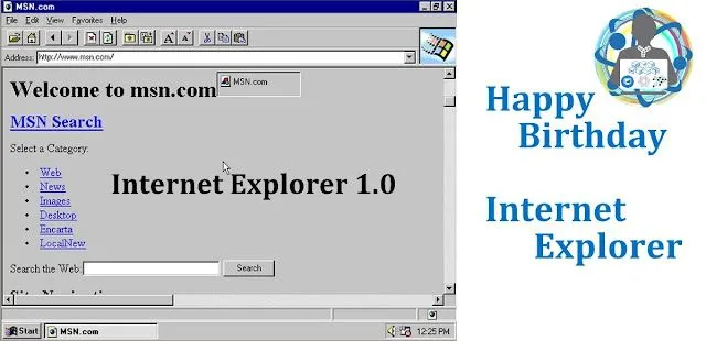 Happy 20th Birthday Internet Explorer! Thanks for Everything!