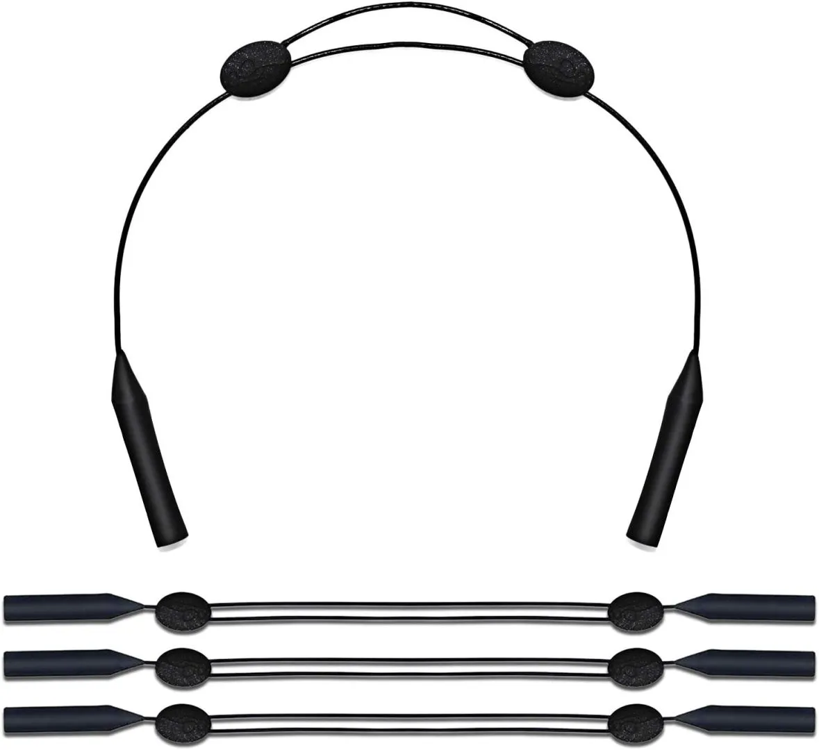 4 Pack Adjustable Glasses Strap, Durable and Waterproof Eyeglasses Retainer, Anti-Slip Sunglasses Holder