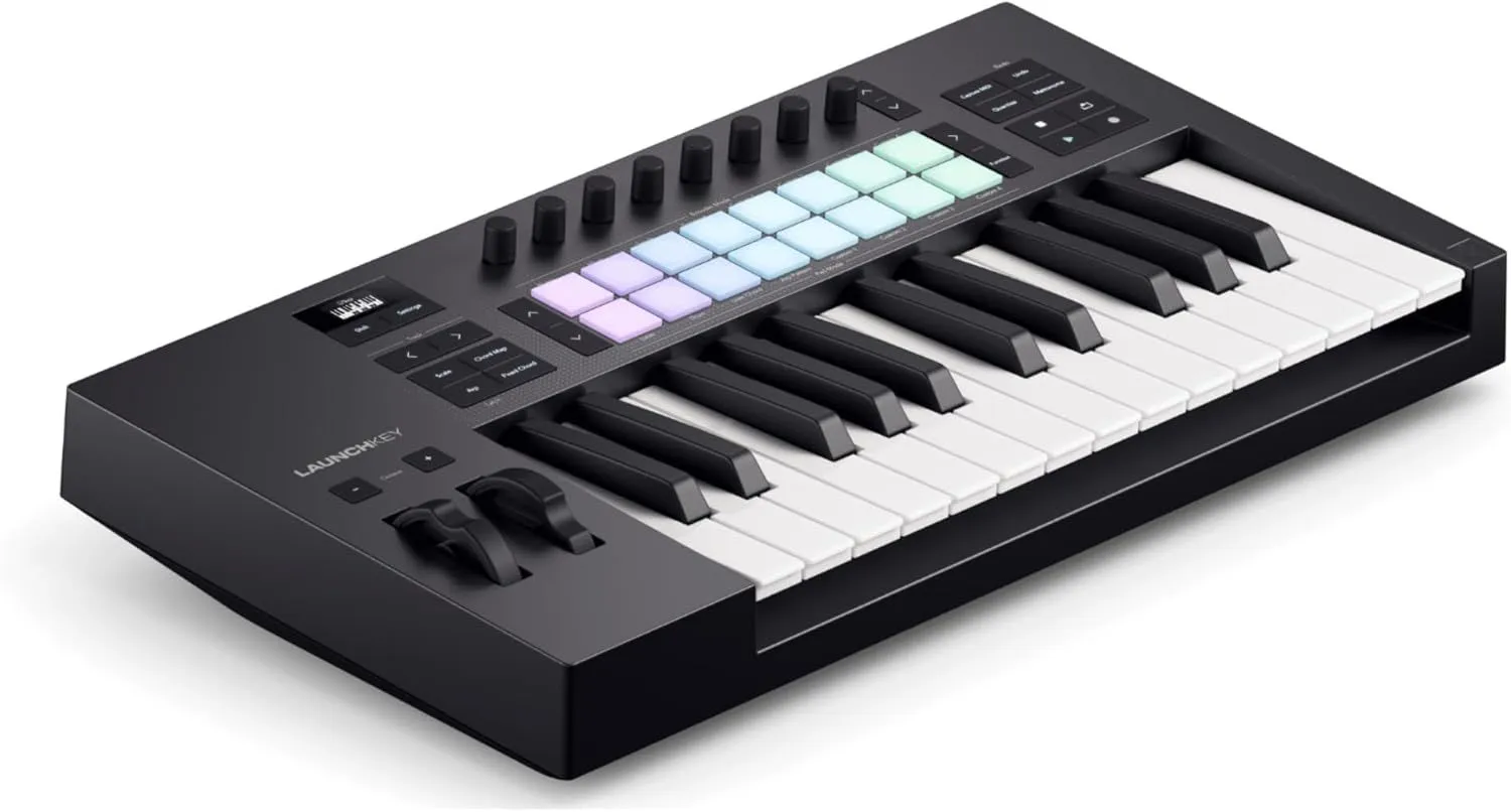Novation Launchkey 25 [MK3] MIDI Keyboard Controller - Seamless Ableton Live Integration. Chord Mode, Scale Mode, and Arpeggiator — All the software you need for Music Production.