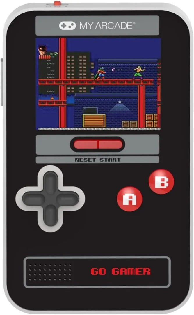My Arcade Go Gamer Classic-RED: Portable Electronic Game Console with 300 Games, Full Color 2.5" Screen-Fun for The Whole Family (DGUN-3909)