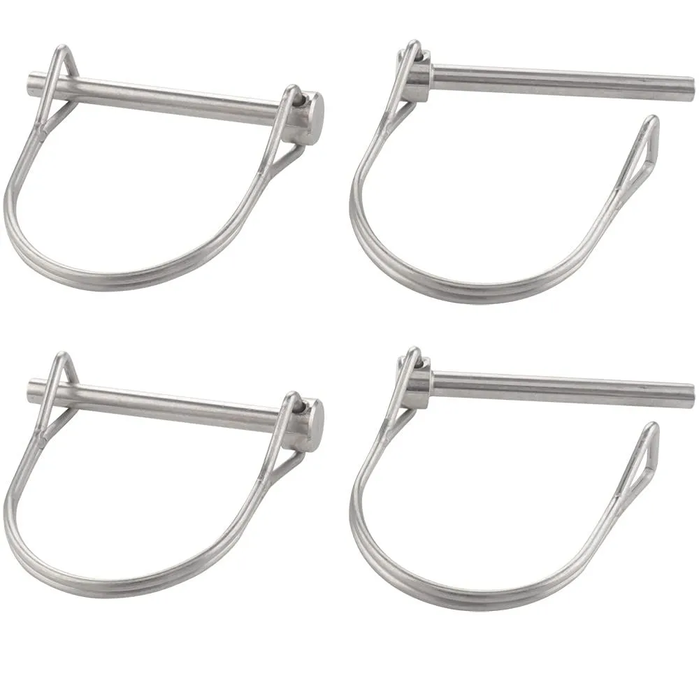 4 Pcs Tiny Safety Coupler Pin 3/16" x 1.97"(4.8mm x 50mm), Full Marine Grade 316 Stainless Steel Shaft Locking Pin, Small Pins Please Check The Size First