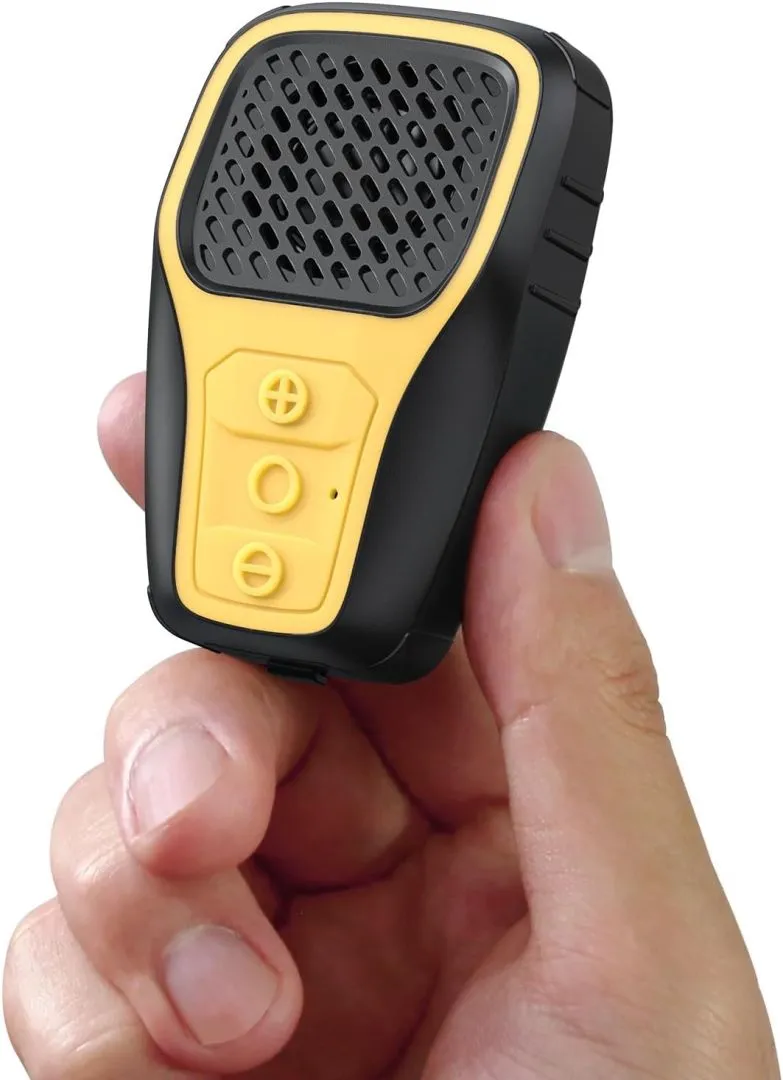 INGA Wearable Bluetooth Speaker, IP67 Waterproof Clip-on Mini Portable Speakers, Wireless Clip Speaker with Built-in Mic, Hands-Free Music and Calls for Work/Riding/Golf/Outdoor(Yellow)