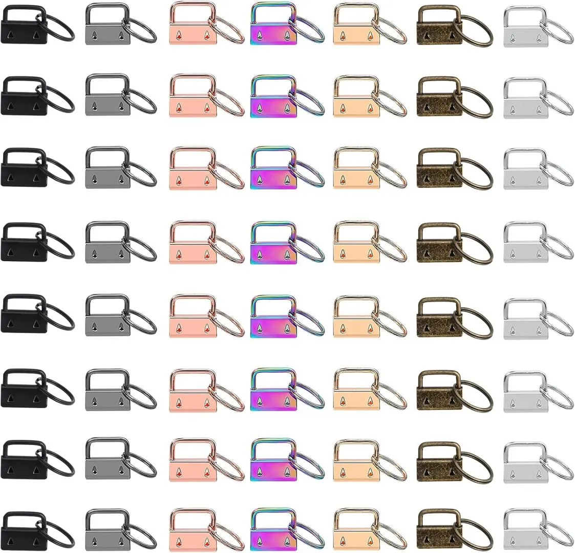 Key Fob Hardware 1 Inch Keychain Hardware Key Chain Making Kit for Wristlet Lanyard Making Supplies