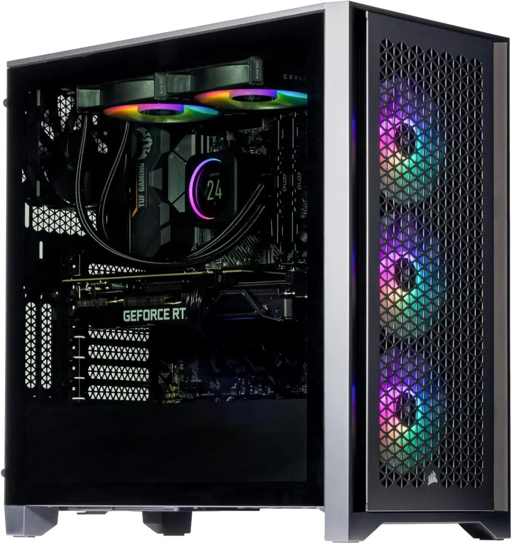 Velztorm Tentorix Custom PC Gaming Tower (240 mm AIO, AMD Ryzen 7 5800X3D 8-Core, GeForce RTX 3080 10GB, 64GB DDR4, 2TB PCIe SSD, AC WiFi, RGB Fans, 750W PSU, BT, Win11H) VELZ0057